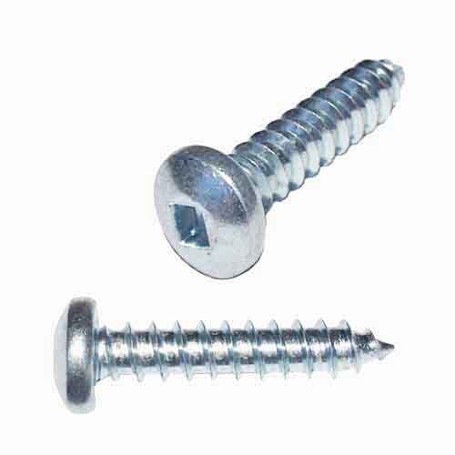 PSQTS82 #8 X 2" Pan Head, Square Drive, Tapping Screw, Type A, Zinc